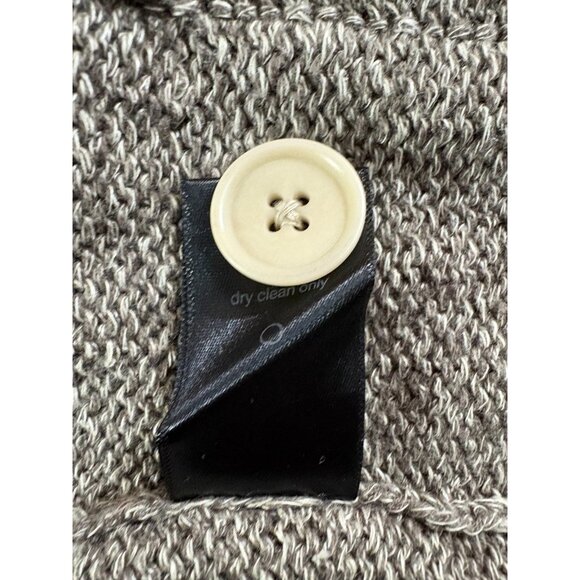 John Varvatos Chunky Knit linen blend Four Pocket Cardigan Sweater sz M brown - Picture 5 of 7